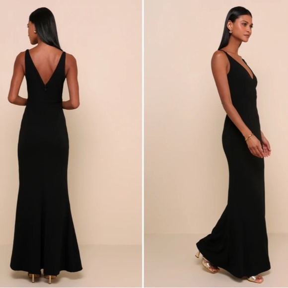 LULU's Prom Wedding Bridesmaid Special Event Classic Mermaid Maxi Dress NWOT - Picture 7 of 7